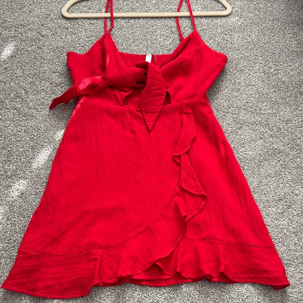 Elegant Red Asymmetrical Dress